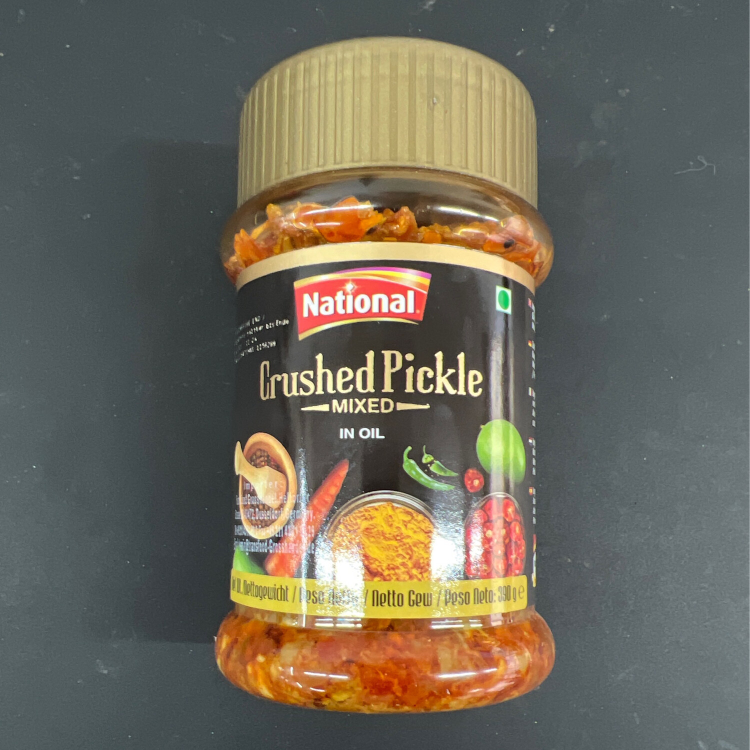 National Crushed Pickle Mixed in Oil 390g