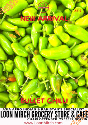 LM Fresh Vegetable Green Bullet Chilli Spicy 250g