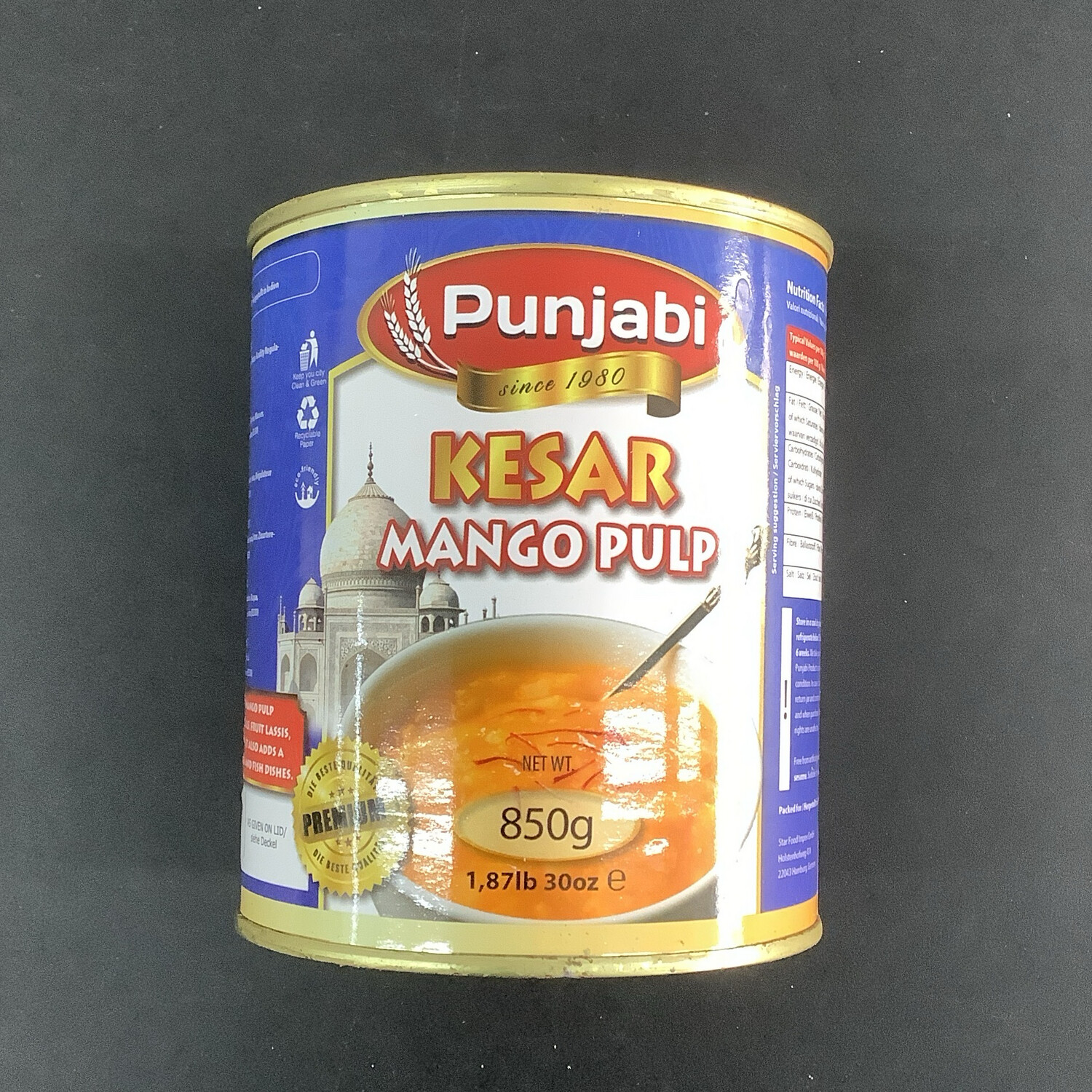Punjabi kesar mango pulp 850g