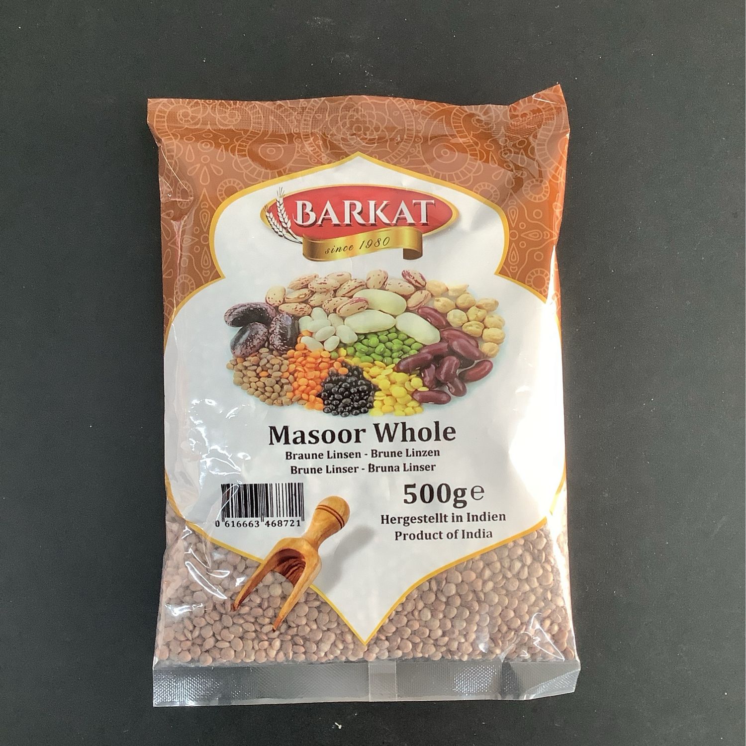 Barkat masoor whole 500g