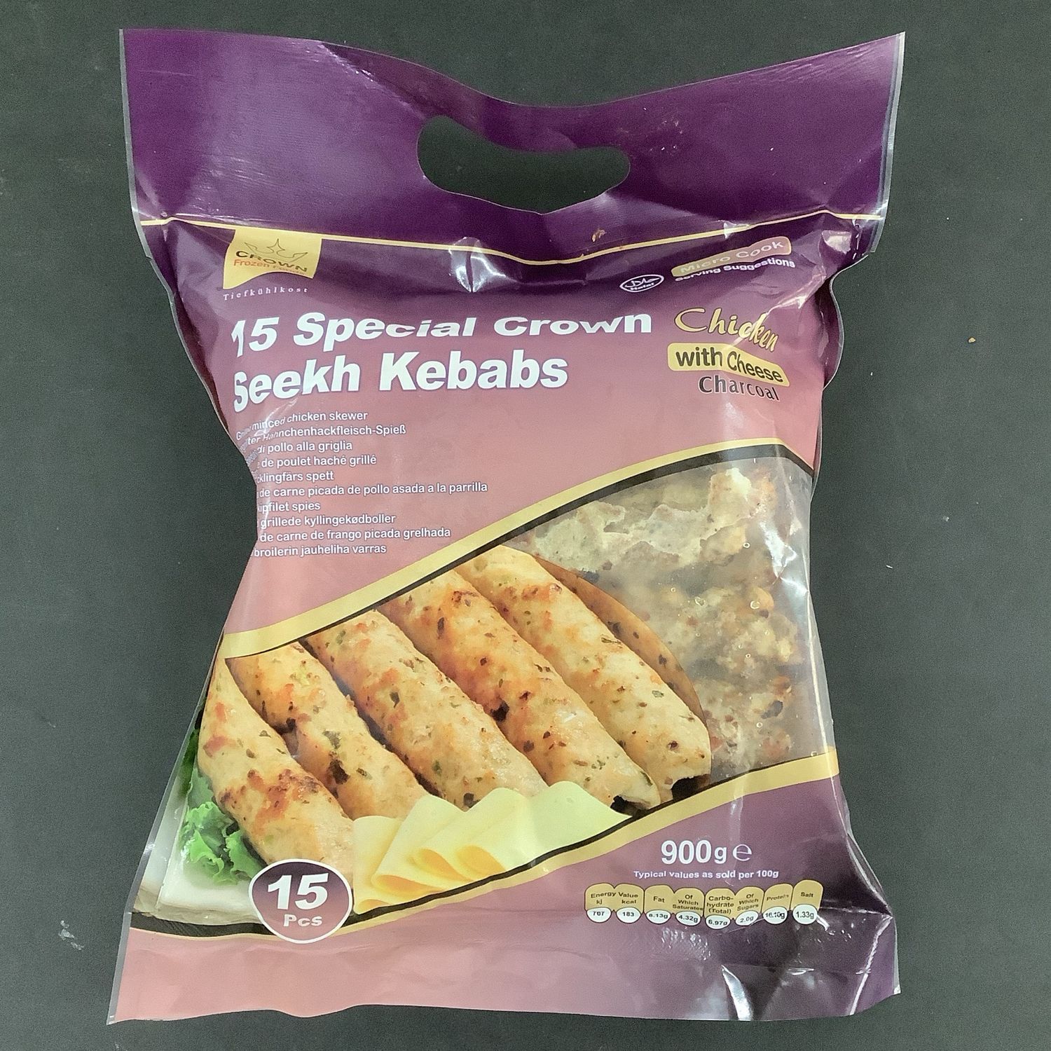 Crown Special Chicken Seekh Kebab Cheese 900g