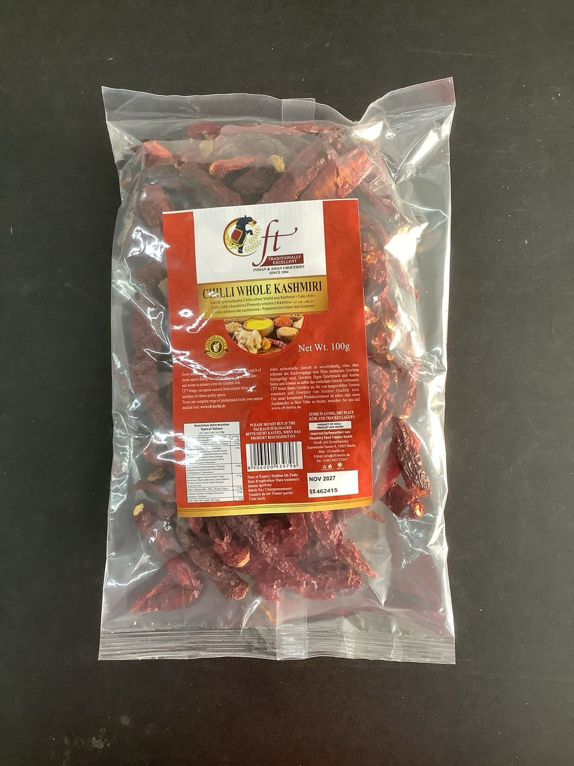 Cft kashmiri chilli whole 100g