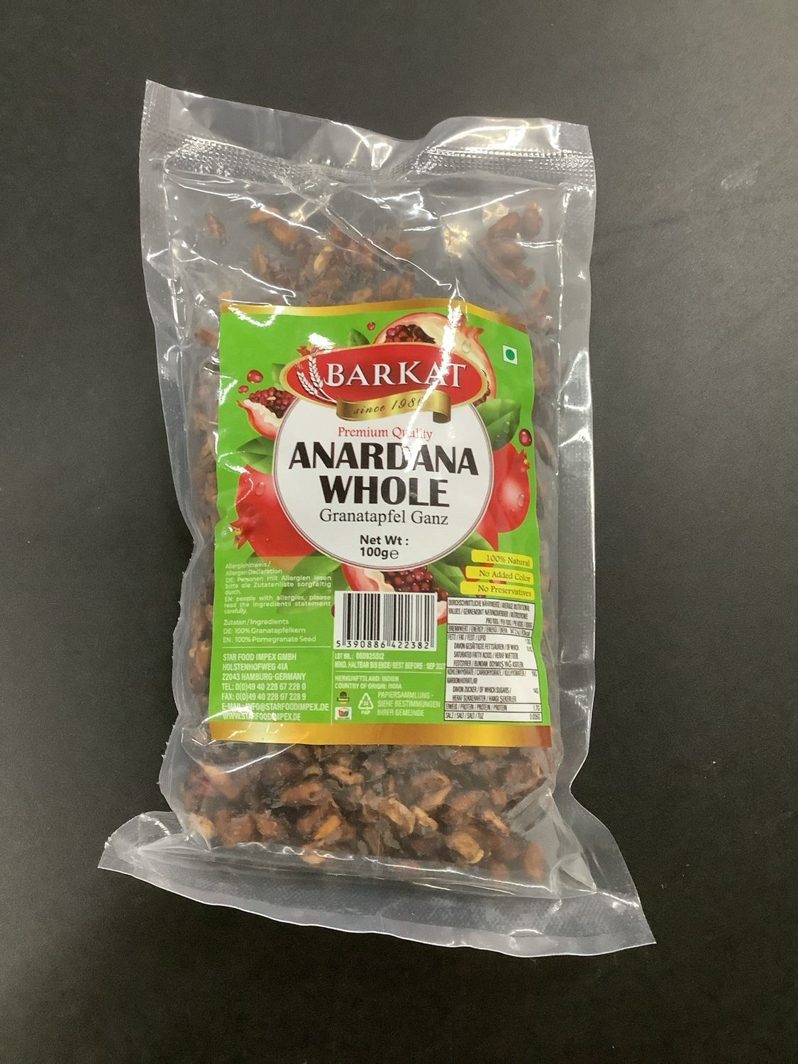 Barkat Anardana Whole 100g