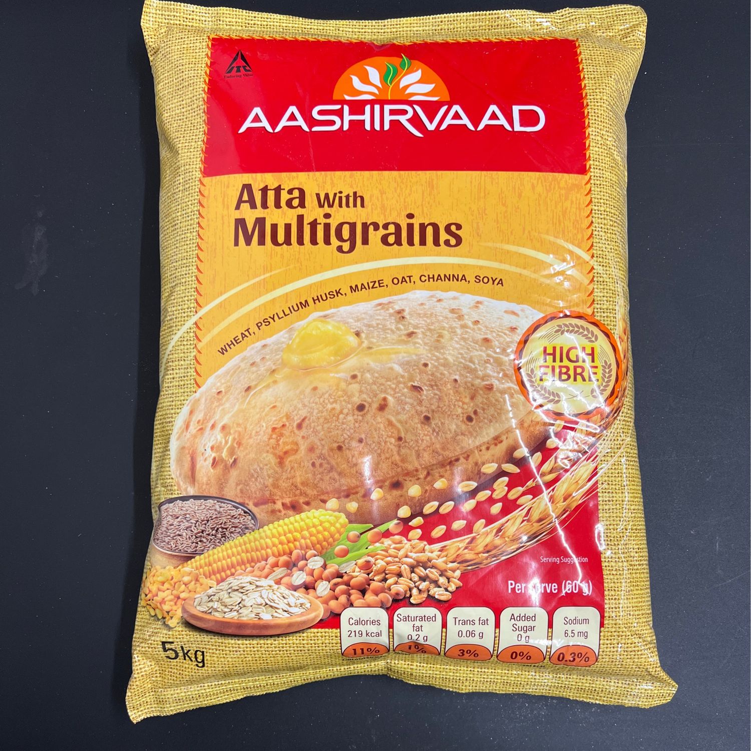 Aashirvaad - Atta with Multigrains whole wheat flourwith multigrains- 2kg