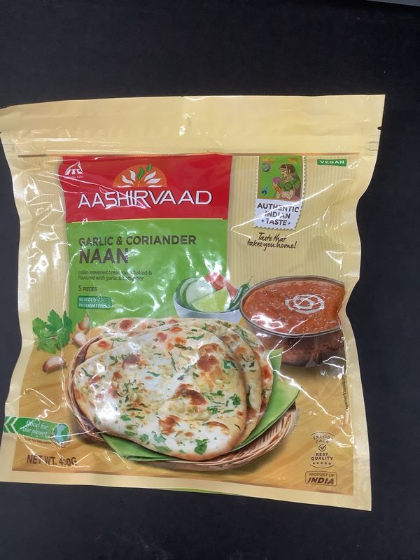 AASHIRVAAD  Garlic &amp; Coriander Naan5 pcs