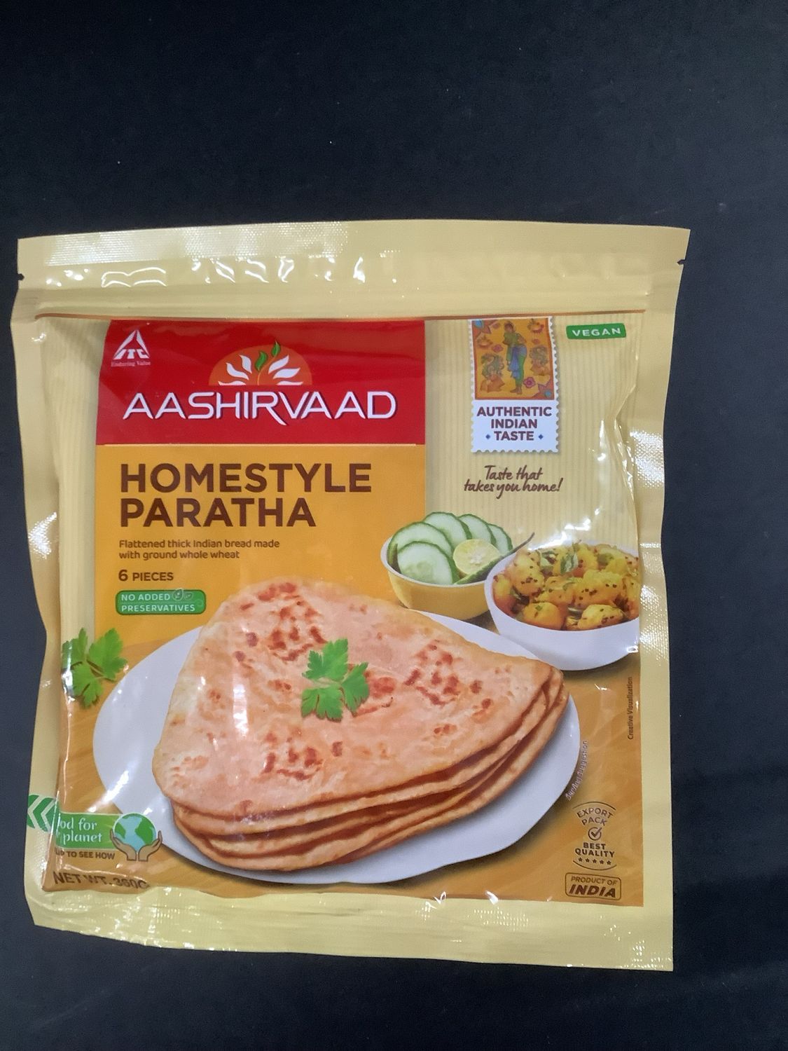 Aashirvaad  Homestyle Paratha 6pcs 360g