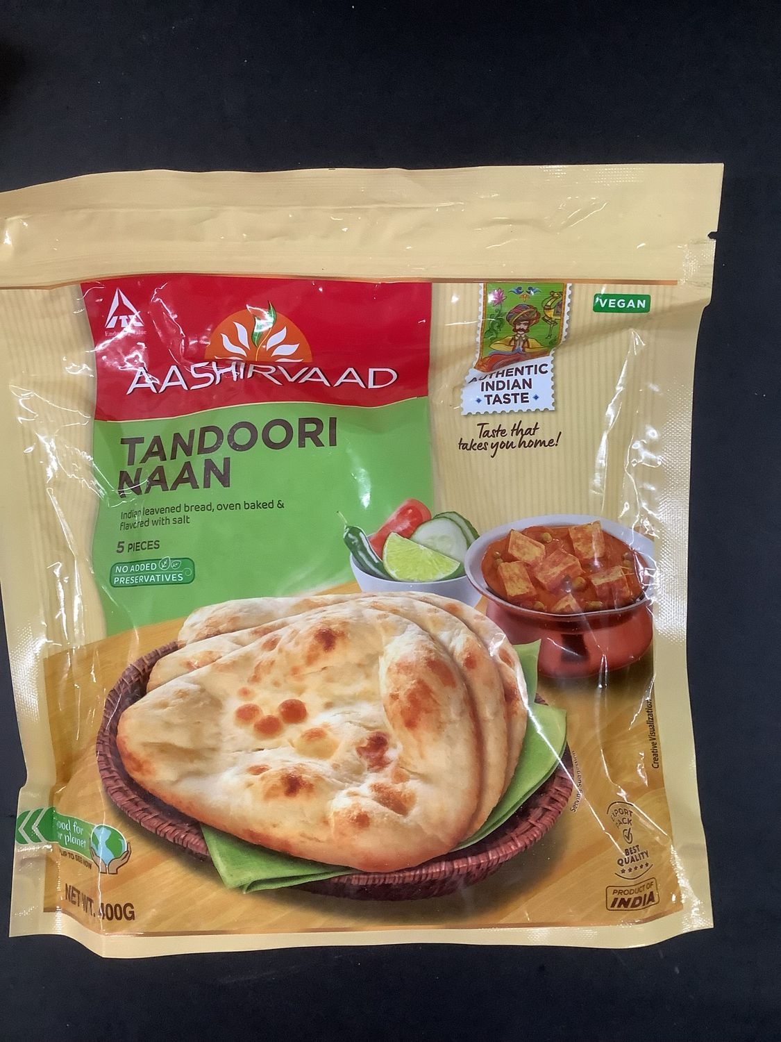 AASHIRVAAD Tandoori Naan 5pc 400g