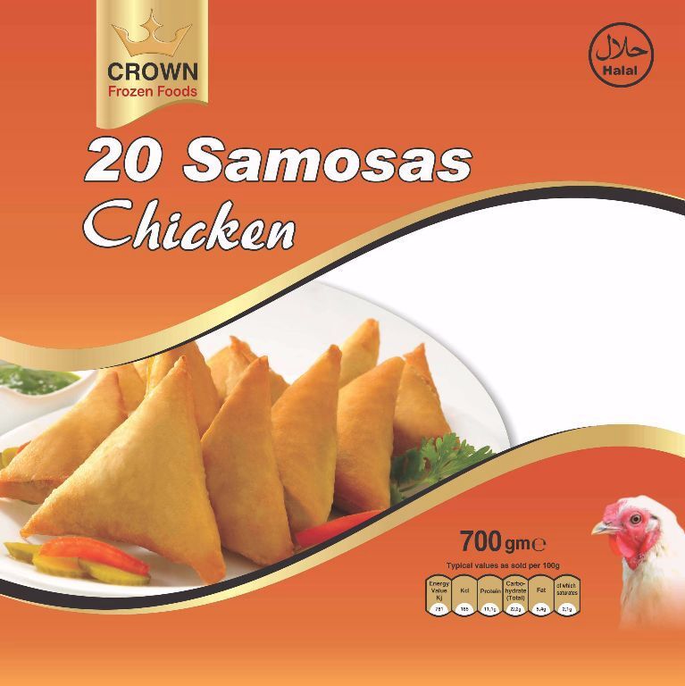 Crown Frozen Food Samosas Chicken 50 pcs 1750g