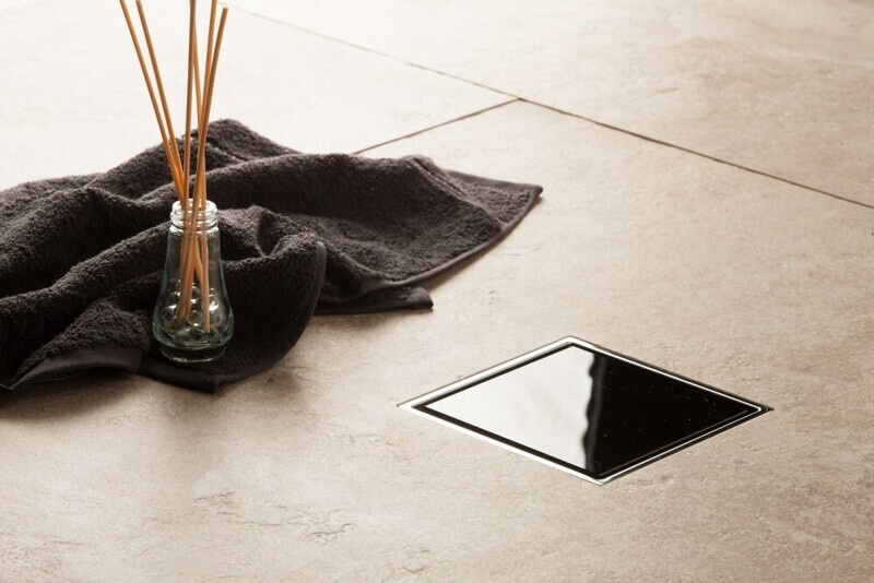 13000092 Трап Pestan Black Glass4 Large 150*150 черное стекло с рамкой сталь