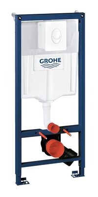 Инсталляция GROHE Rapid SL для подвесного унитаза в комплекте с белой панелью смыва Skate Air (3 режима) 38722001