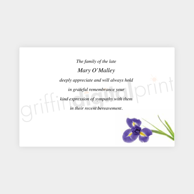 In Memoriam Acknowledgement Cards - Assorted Designs