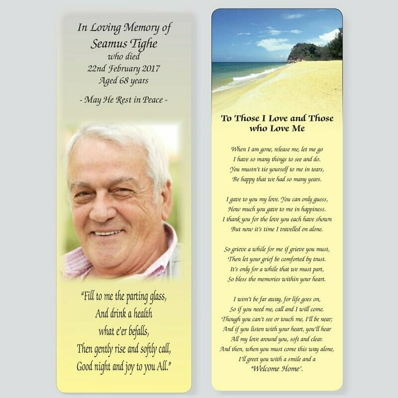 In Memoriam Bookmarks - Assorted Designs