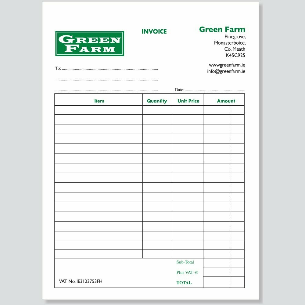 Invoice Books - Assorted Sizes & types