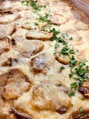 Waldpilz-Sahne-Filet mit Kartoffelgratin Waldpilz-Sahne-Filet mit Kartoffelgratin