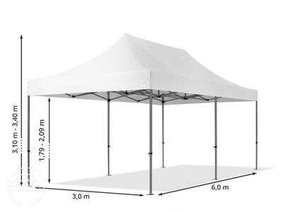 Faltpavillon premium 3x6m - weiß Faltpavillon premium 3x6m - weiß