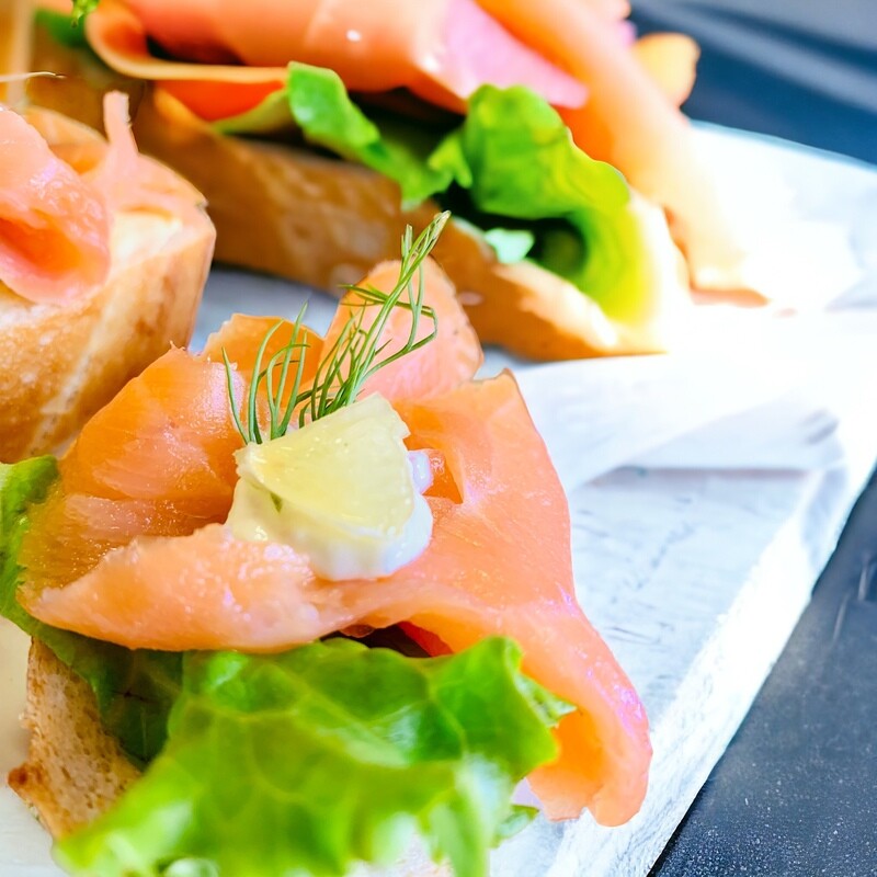 Baguetteschnittchen [Lachs]