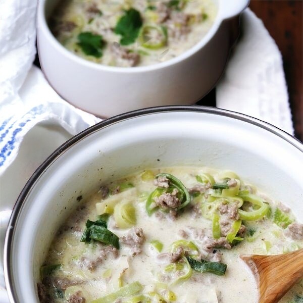 Käse-Lauchsuppe