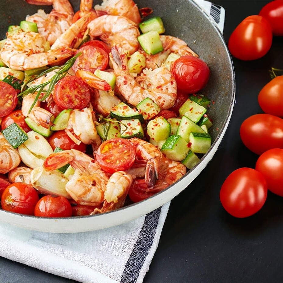 Garnelen-Gemüse-Pfanne