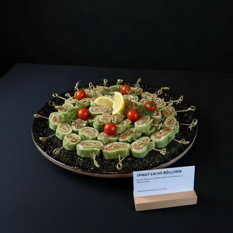 Spinat-Lachs-Röllchen