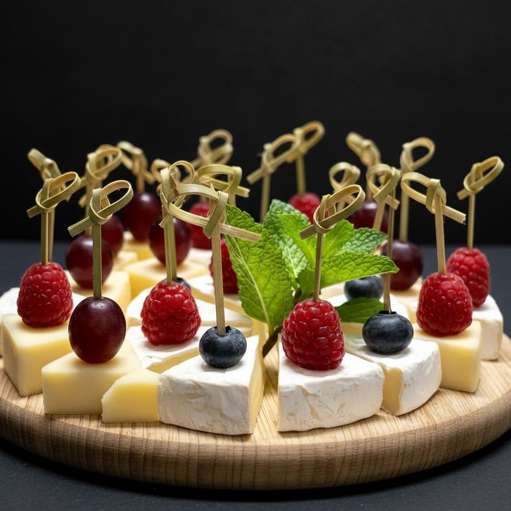 Camembert-Frucht-Spieß