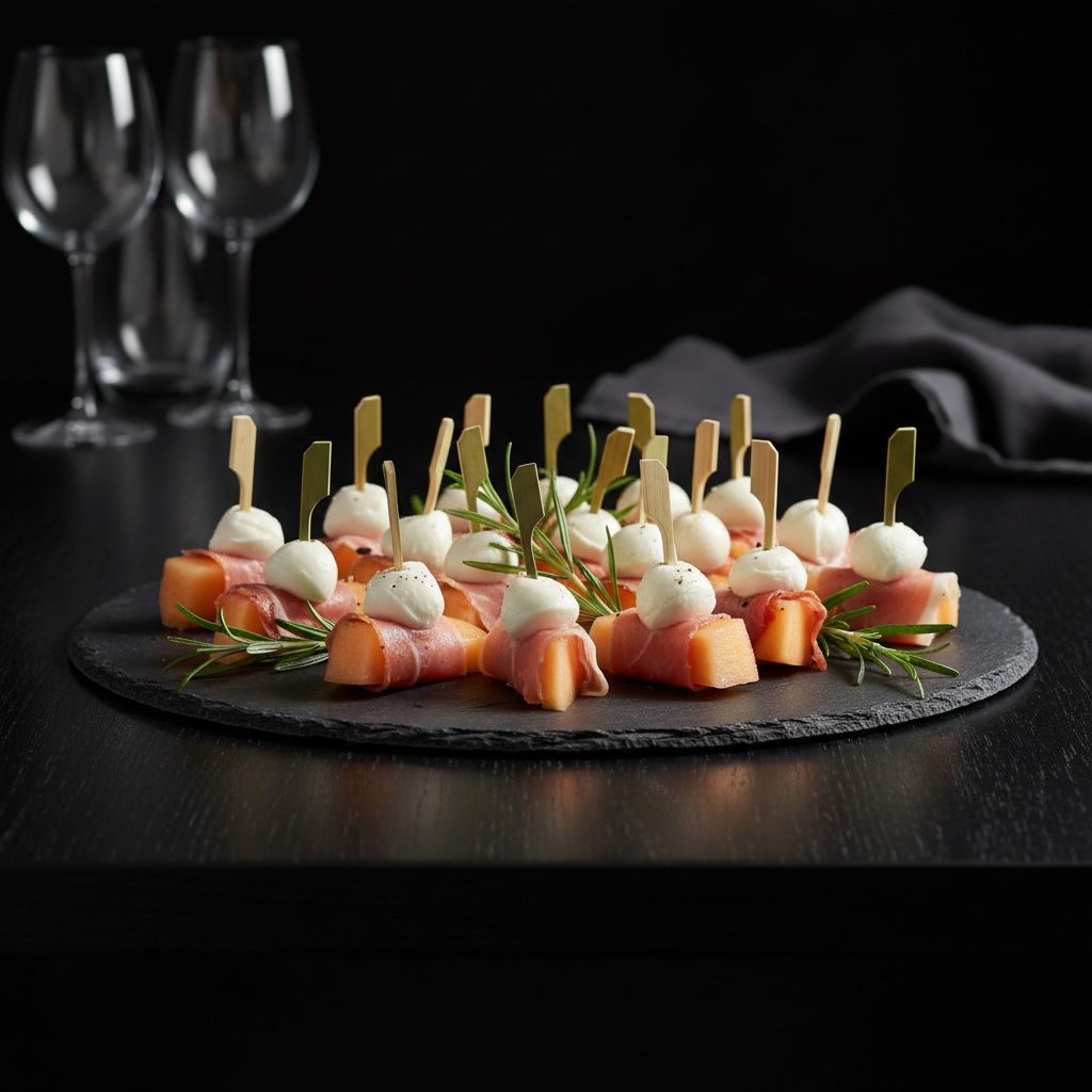 Cantaloupe-Serrano-Spieß