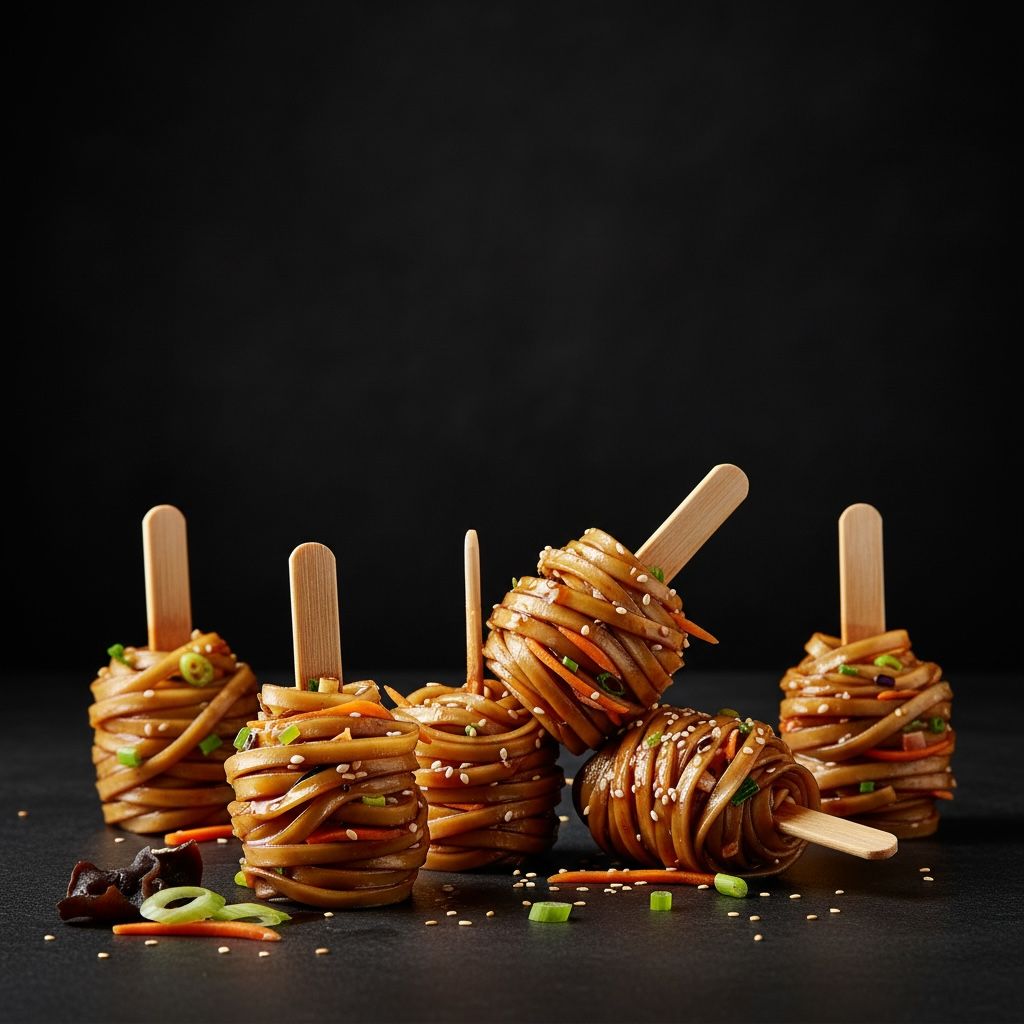 Teriyaki-Nudel-Spieß