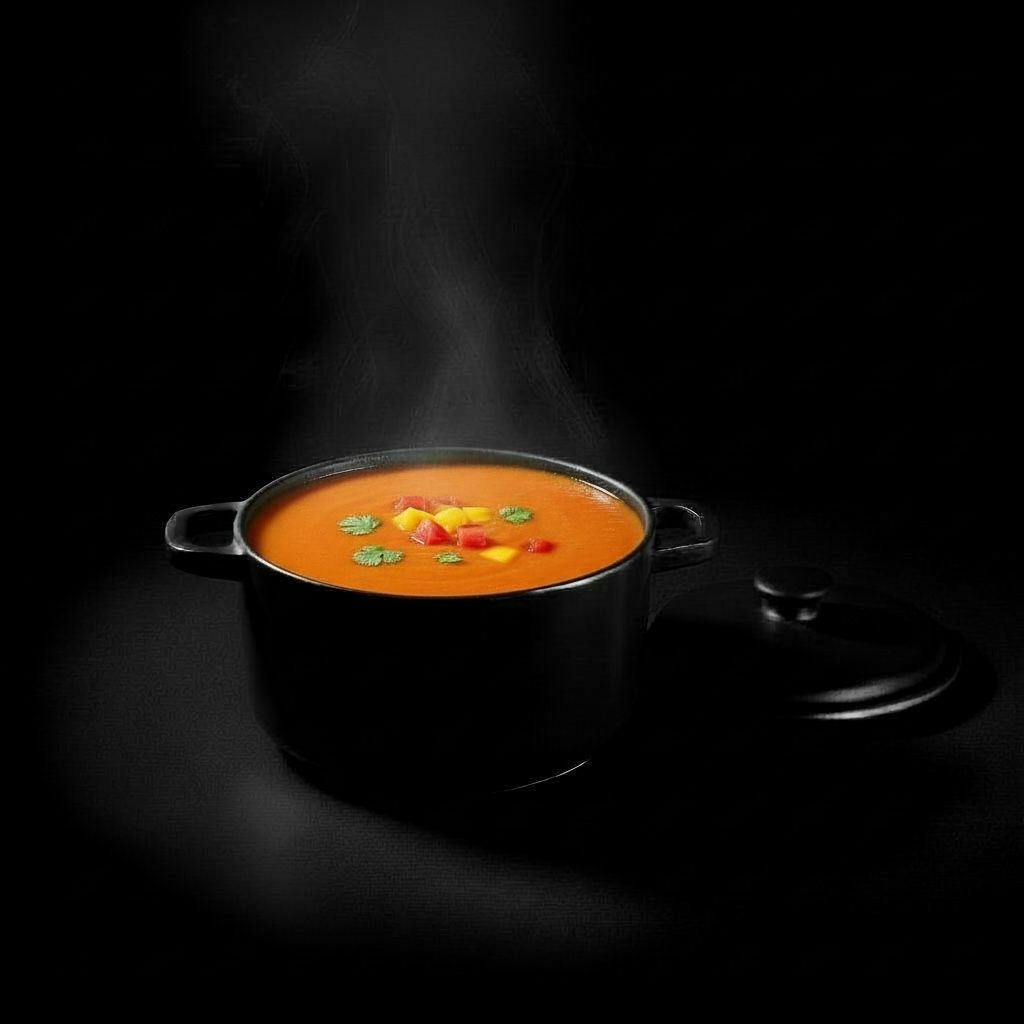 Tomaten-Mango-Cremesuppe