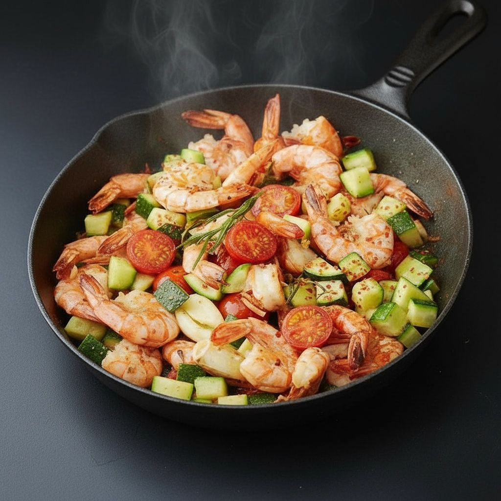 Garnelen-Gemüse-Pfanne