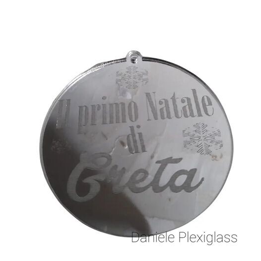 Pallina Primo Natale Plexiglass