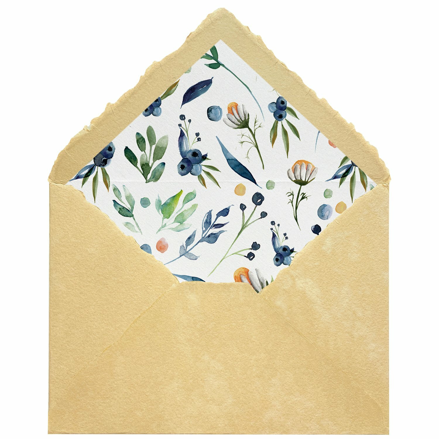 Sobres artesanales forrados estampados | Berries