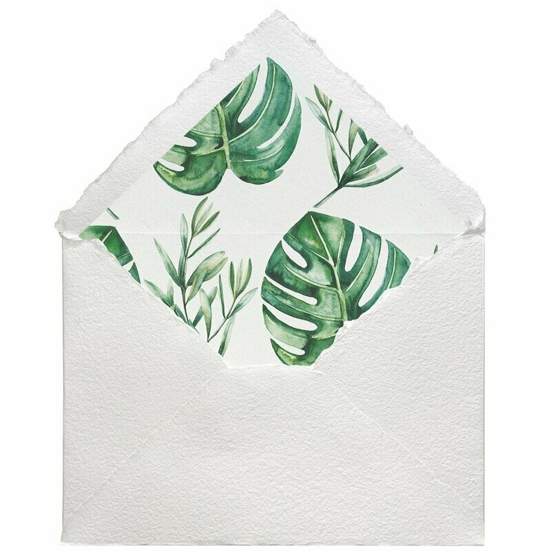 Sobres artesanales forrados estampados | Tropical