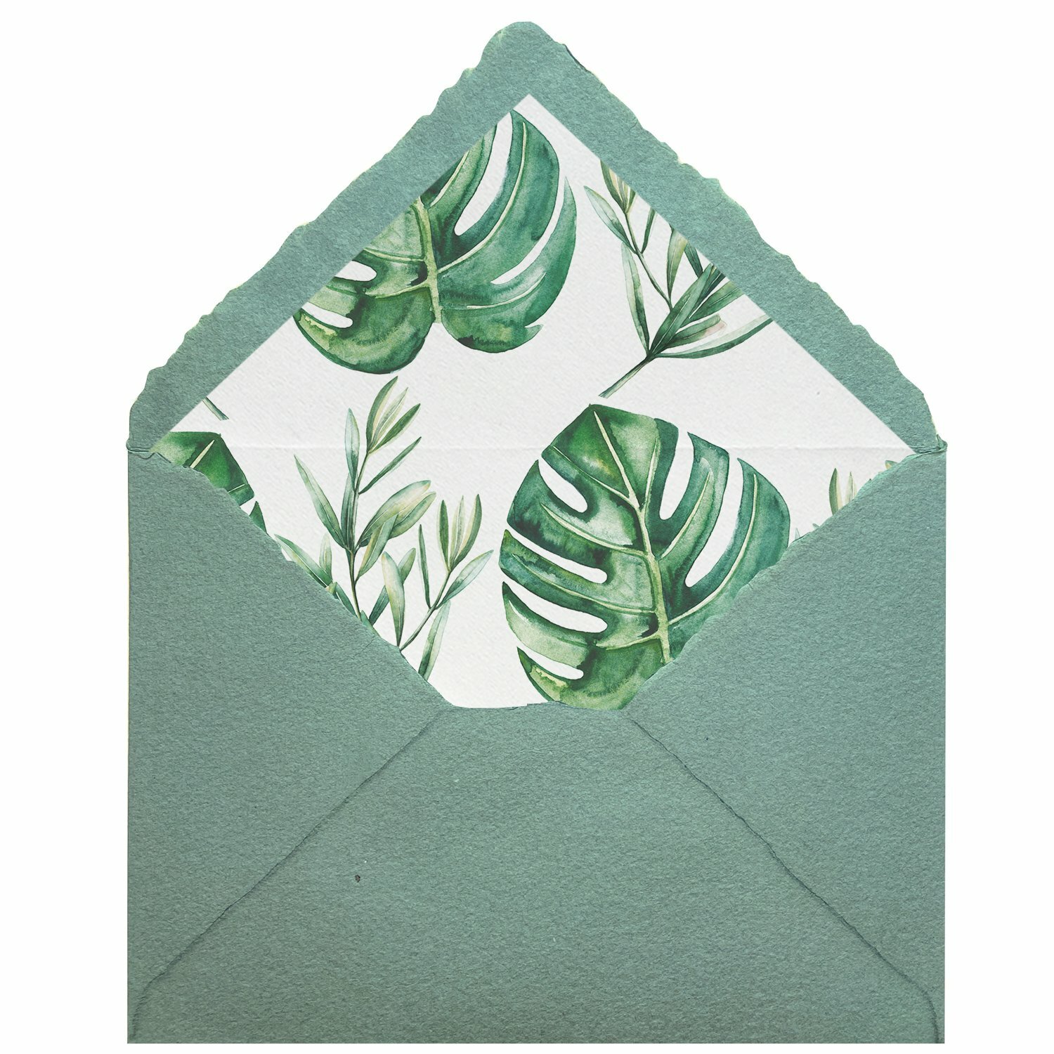 Sobres artesanales forrados estampados | Tropical