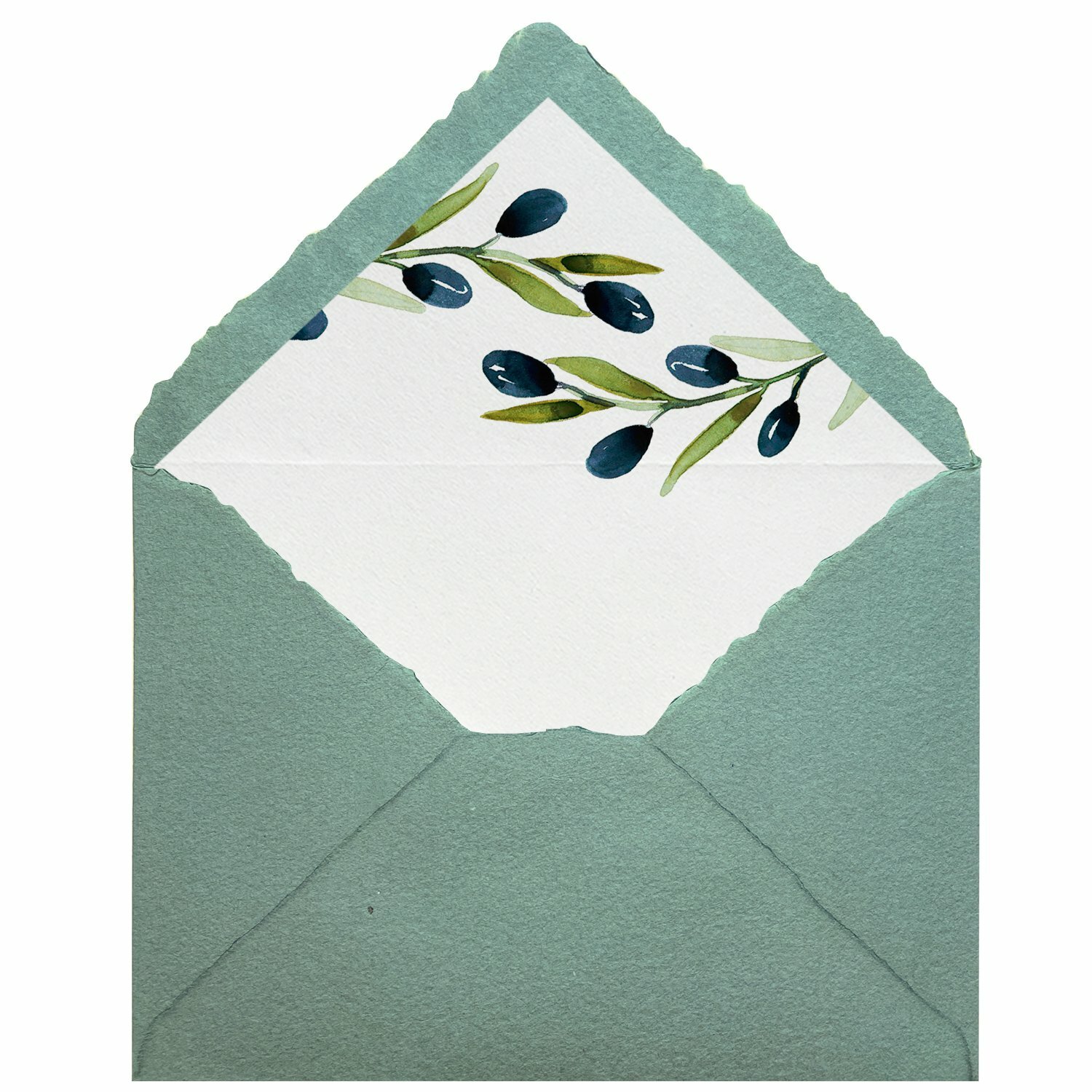 Sobres artesanales forrados estampados | Olivo