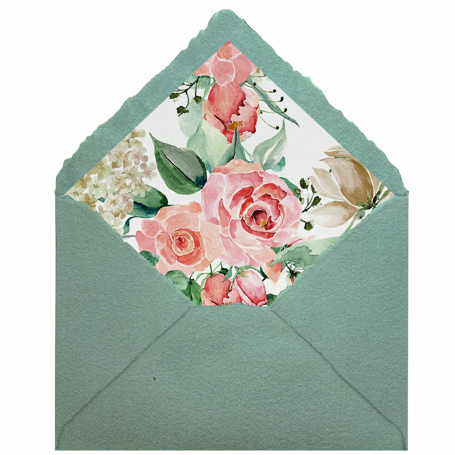 Sobres artesanales forrados estampados | Roses