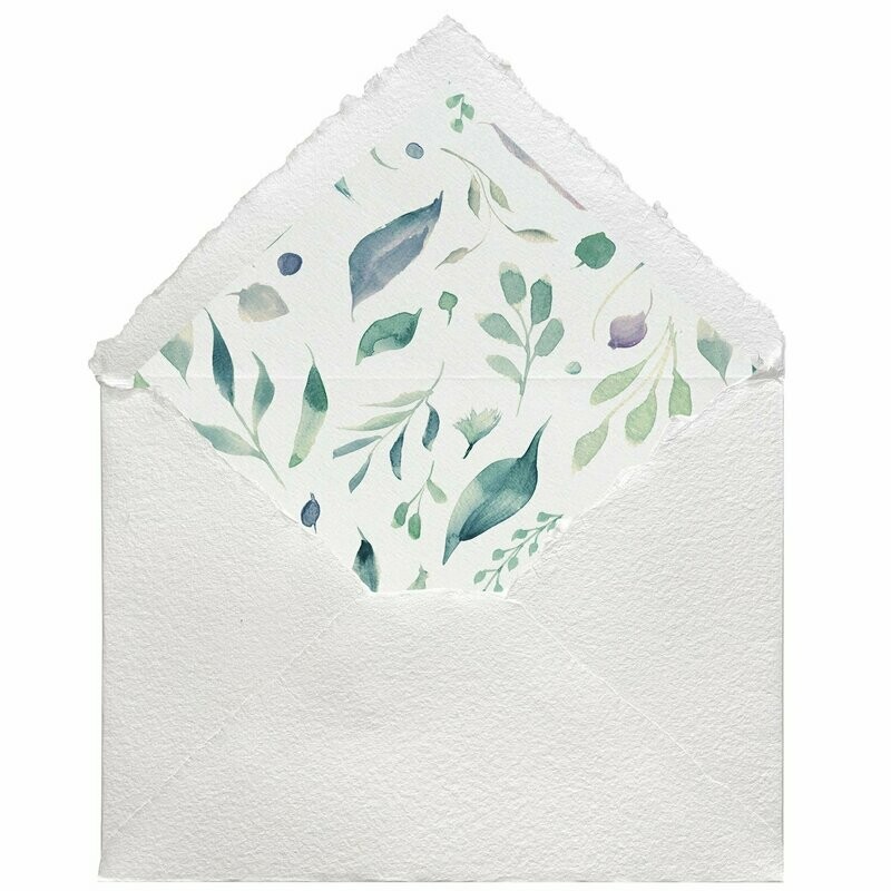 Sobres artesanales forrados estampados | Leaves