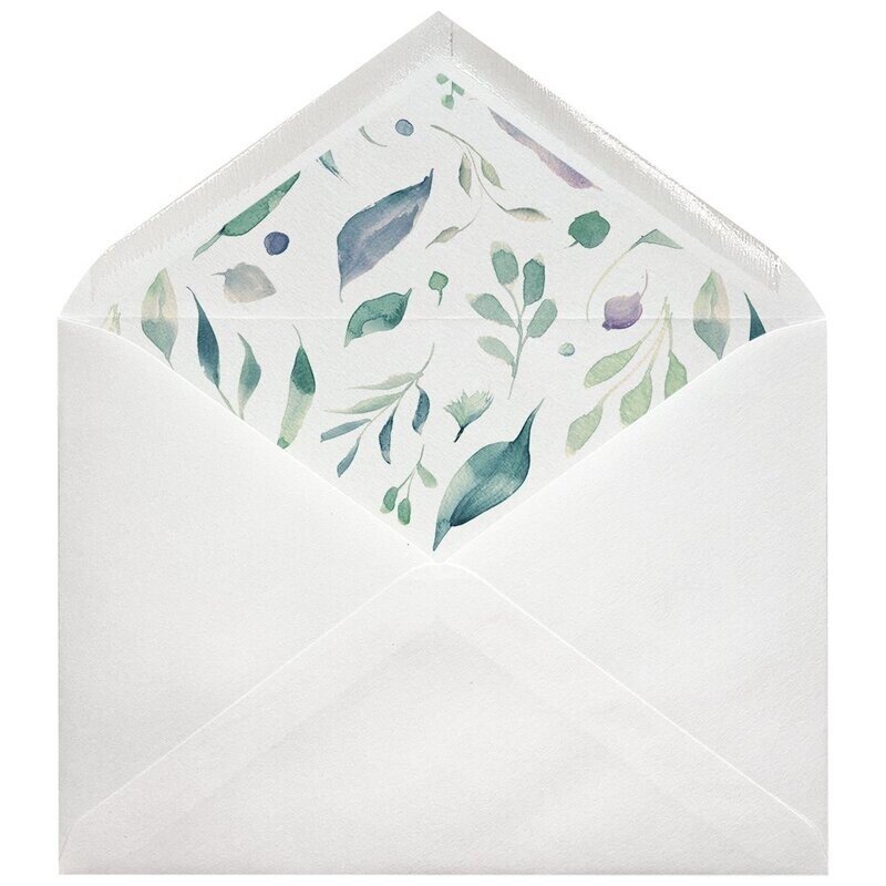 Sobres forrados estampados C5 | Leaves