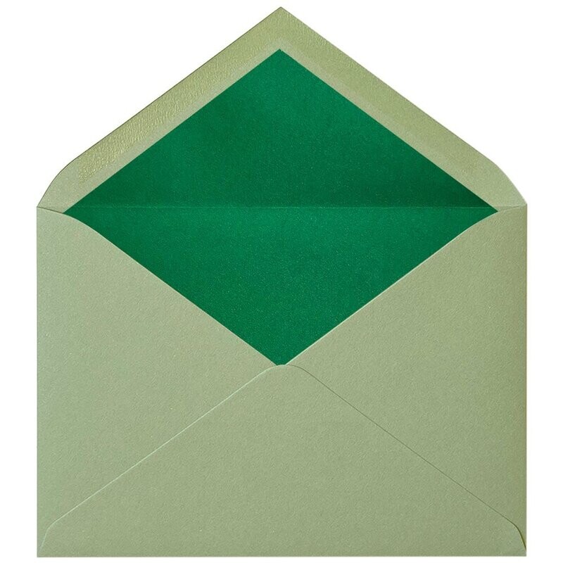 Sobres forrados lisos C5 | Rustic Cotton Greenery