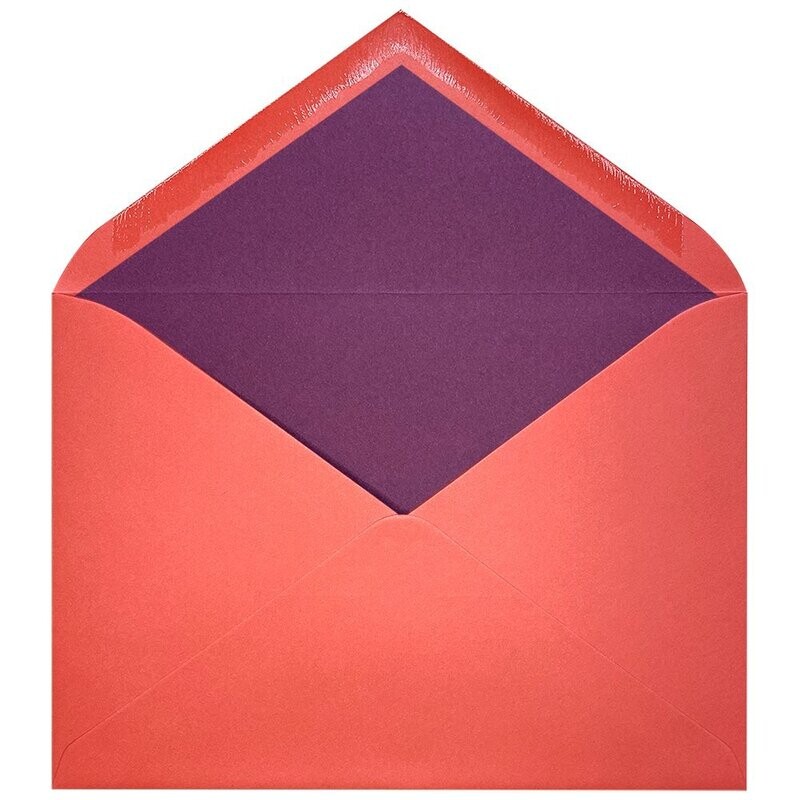Sobres forrados lisos C5 | Basic Colors Coral