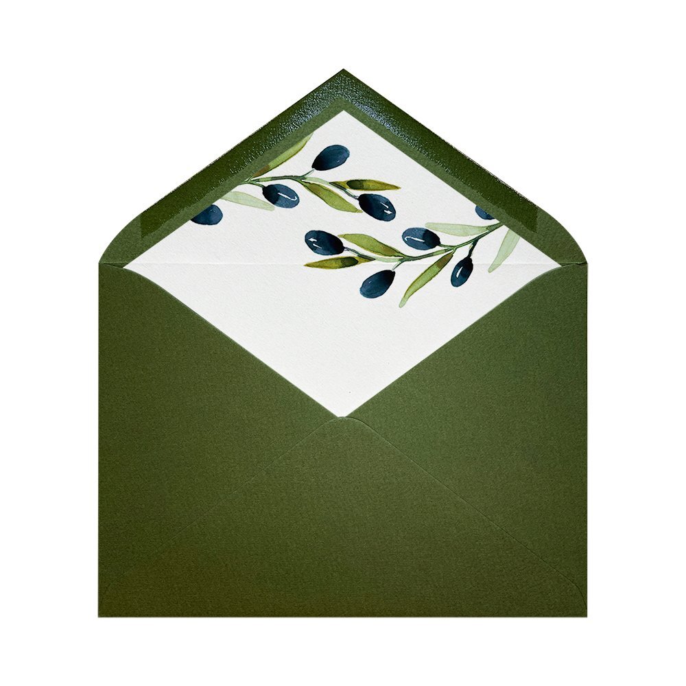 Sobres forrados estampados Ministro | Olivo