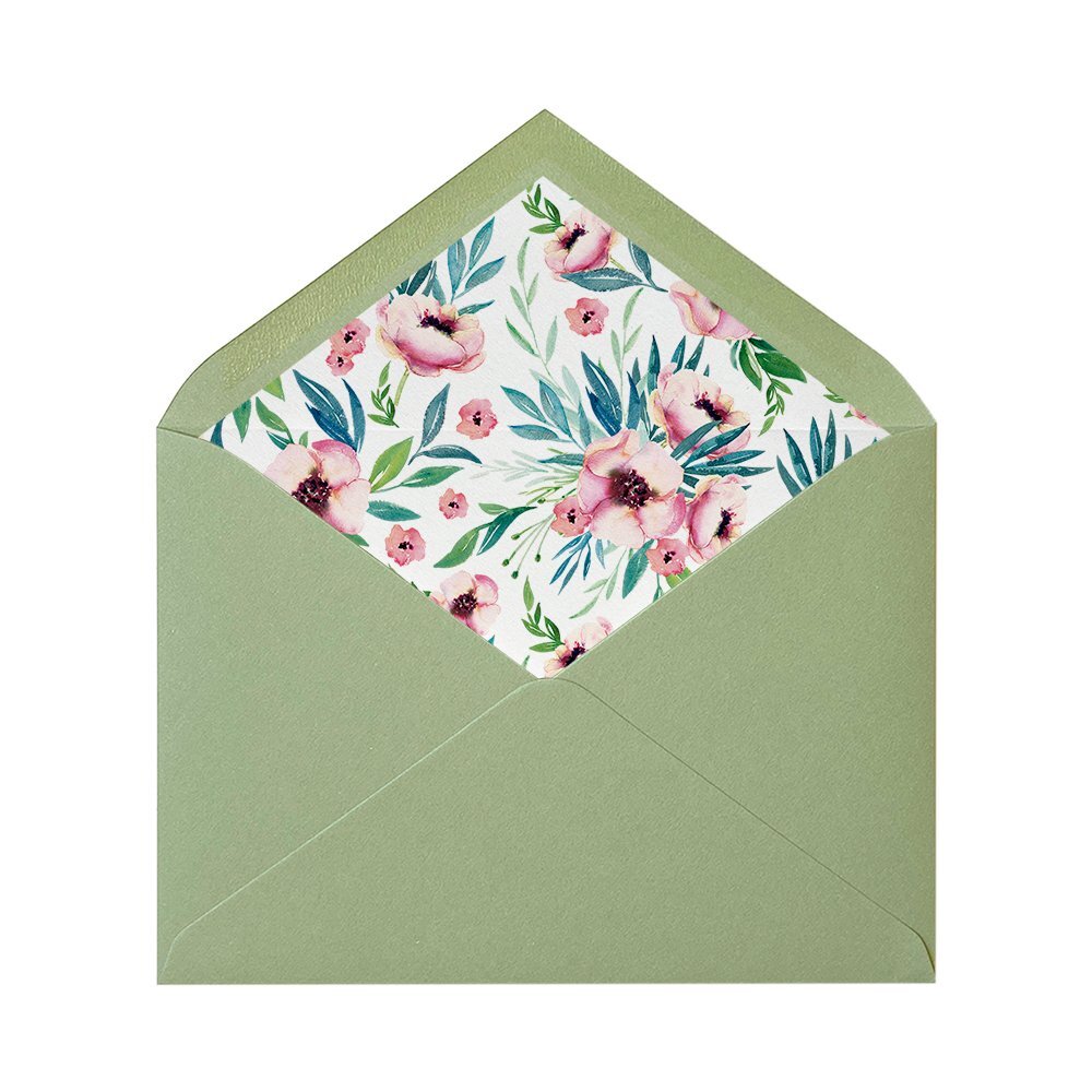 Sobres forrados estampados Ministro | Anémonas