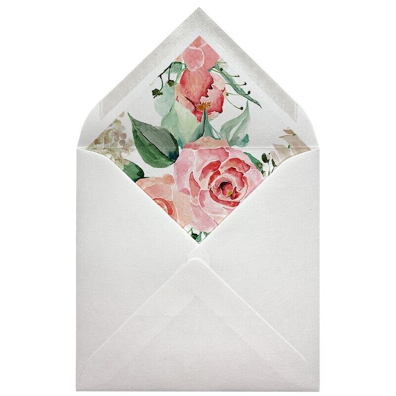Sobres forrados estampados Cuadrados | Roses
