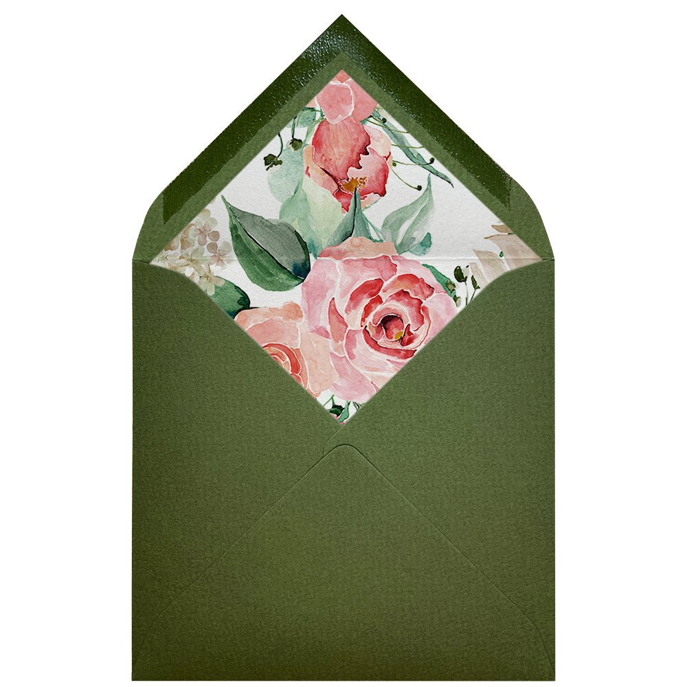Sobres forrados estampados Cuadrados | Roses