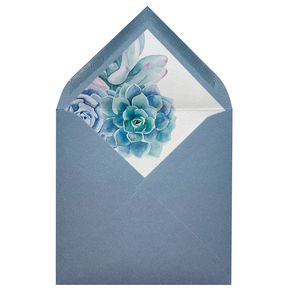Sobres forrados estampados Cuadrados | Suculentas