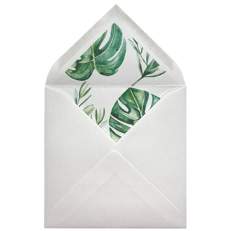 Sobres forrados estampados Cuadrados | Tropical