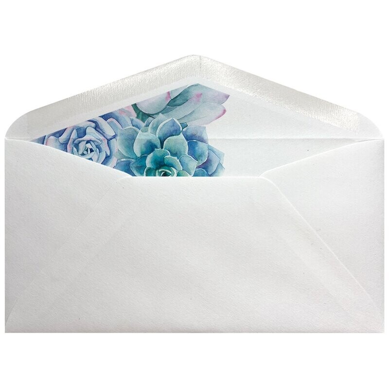 Sobres forrados estampados Americanos | Suculentas