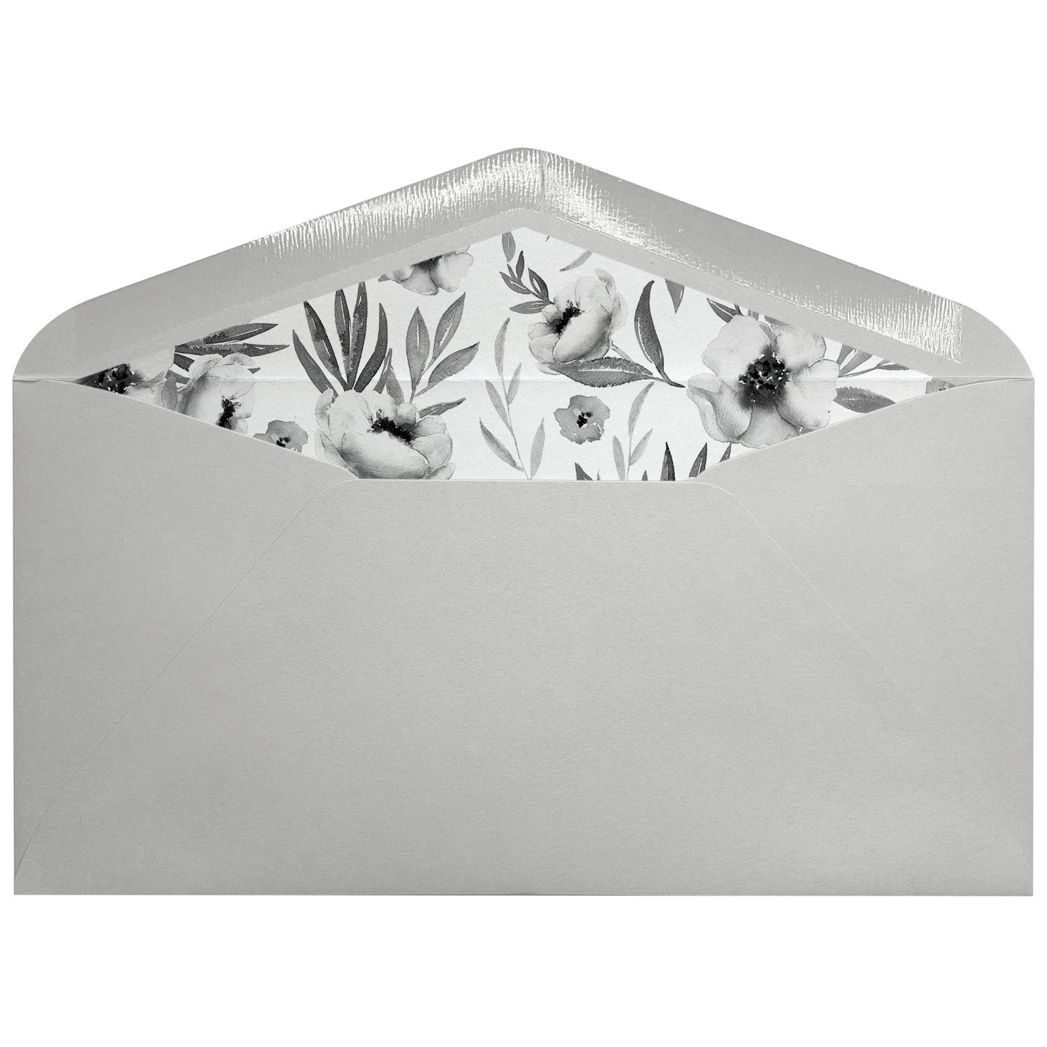 Sobres forrados estampados Americanos | Flores Blanco y Negro