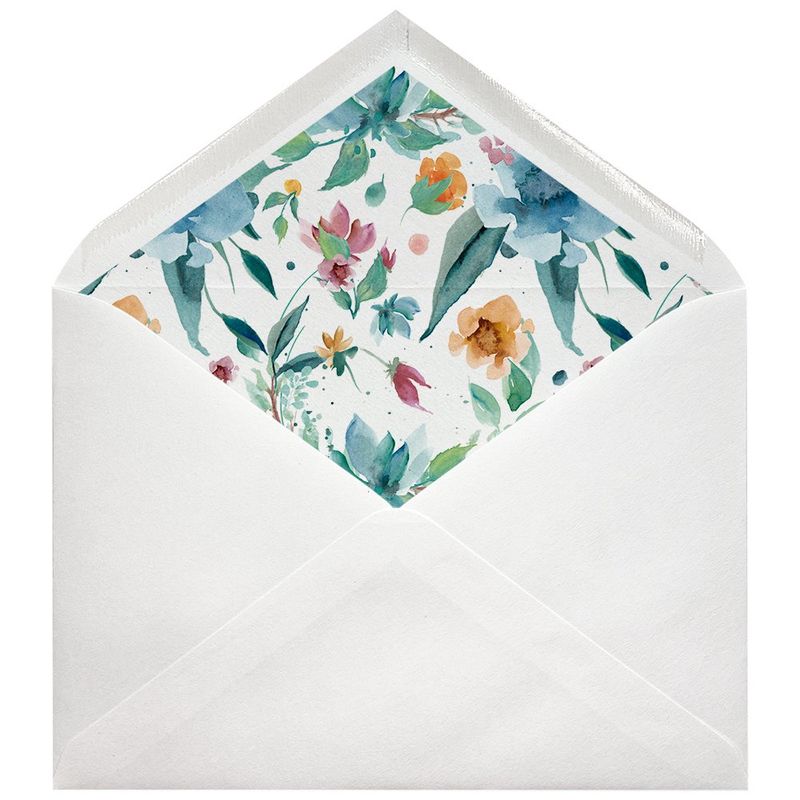 Sobres forrados estampados C5 | Flores Azules