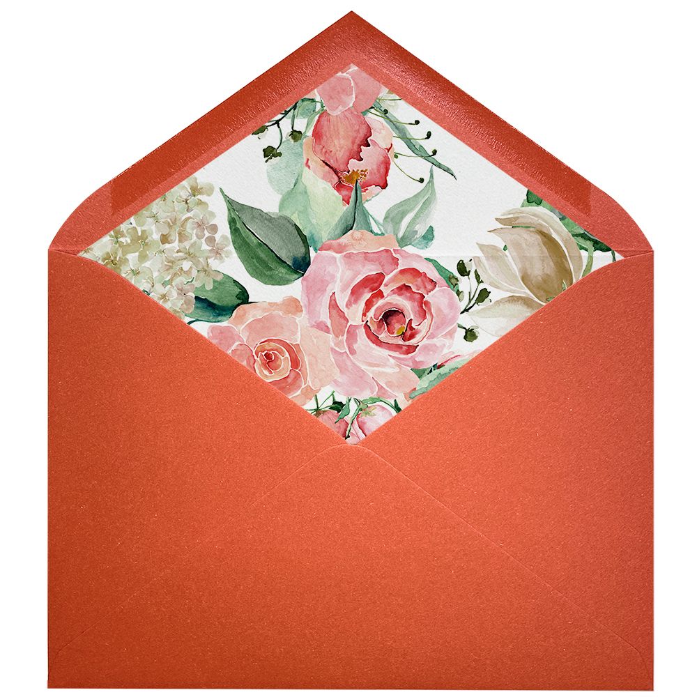 Sobres forrados estampados C5 | Roses