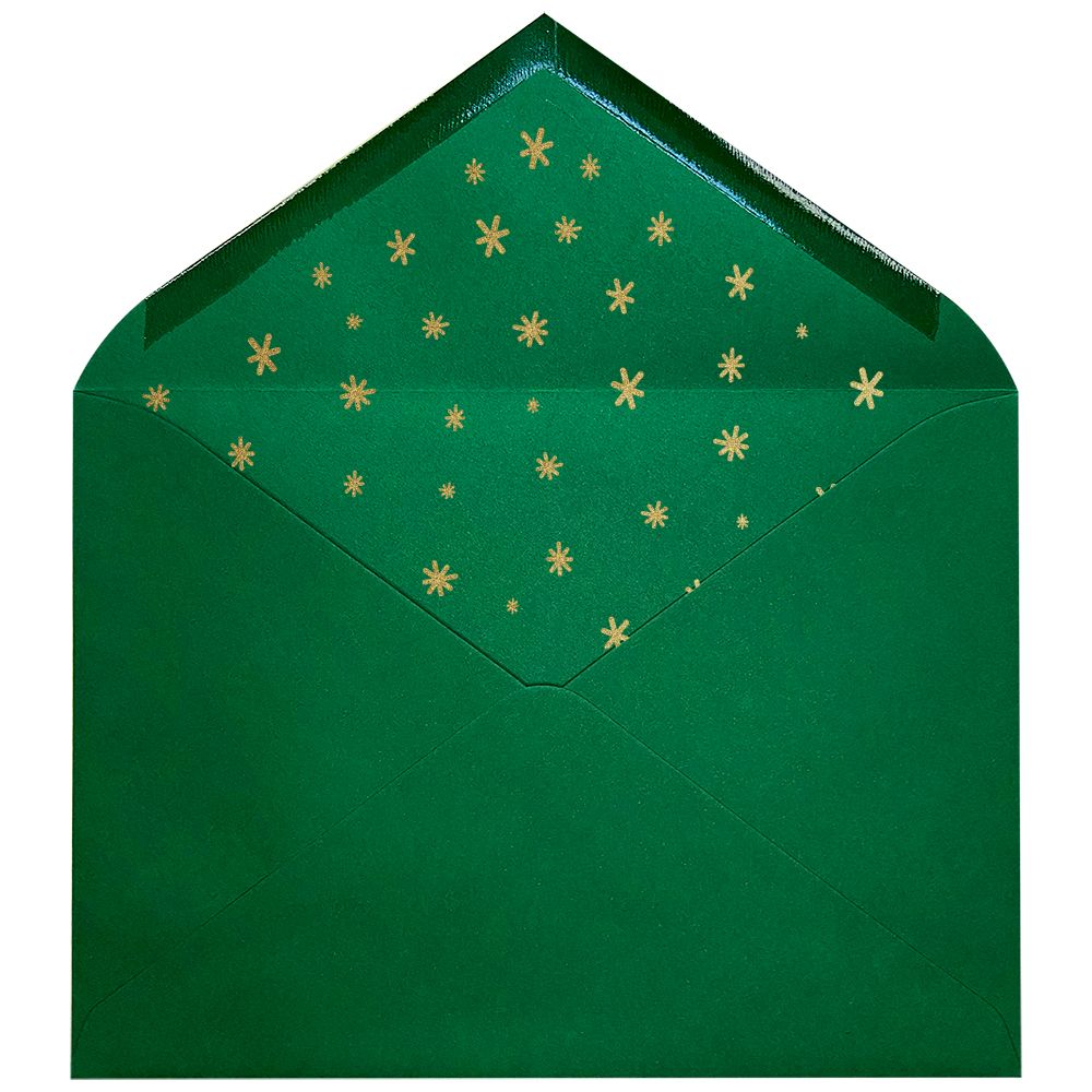 Sobres Verde Hoja - Navidad Estrellada