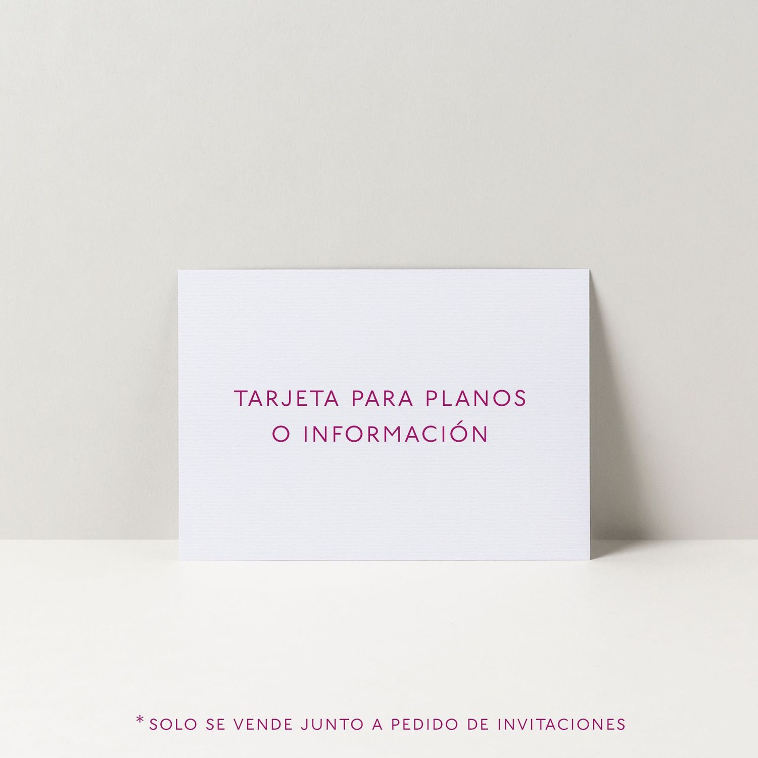 Planos o tarjeta de información